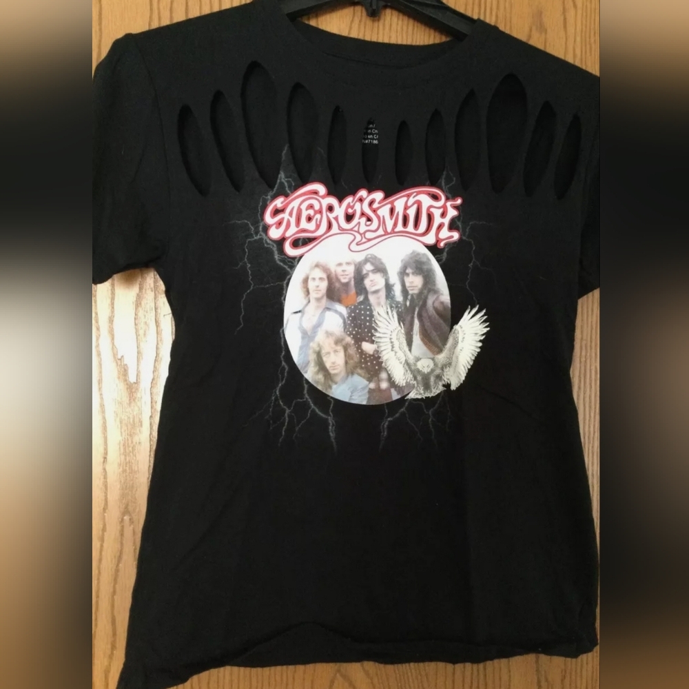 Aerosmith Black Fancy Womans Top